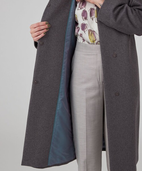 TOMORROWLAND collection ノーカラーコート コート ピュアカシミヤ