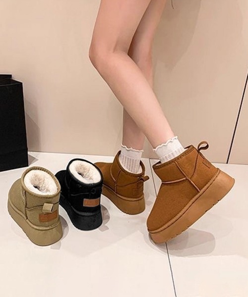 miniministore（ミニミニストア） ブーツ 厚底ムートンブーツ 裏起毛