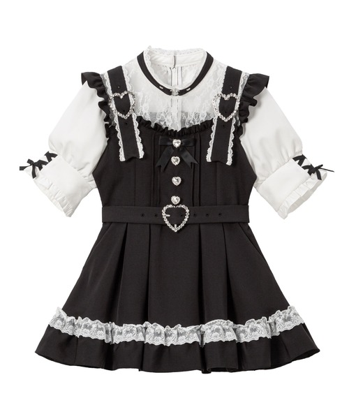 DearMyLove ワンピース ハートチョーカーベルトレースワンピース