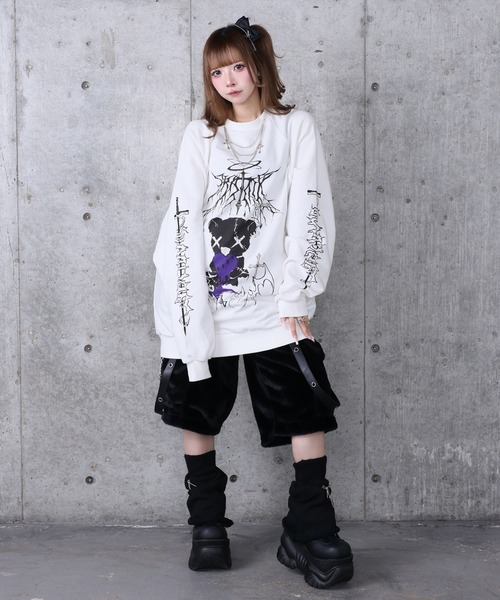 Amilige（アミリージュ） トレーナー スウェット Bear who lost love