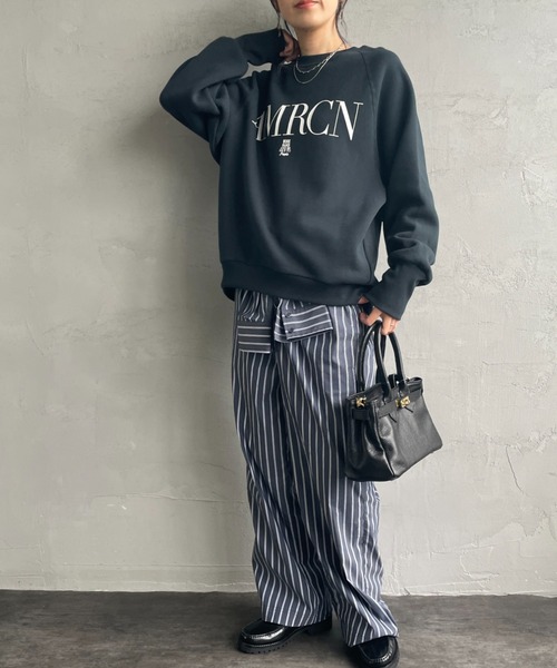 AMERICANA（アメリカーナ） スウェット バックジップ ロゴプリント