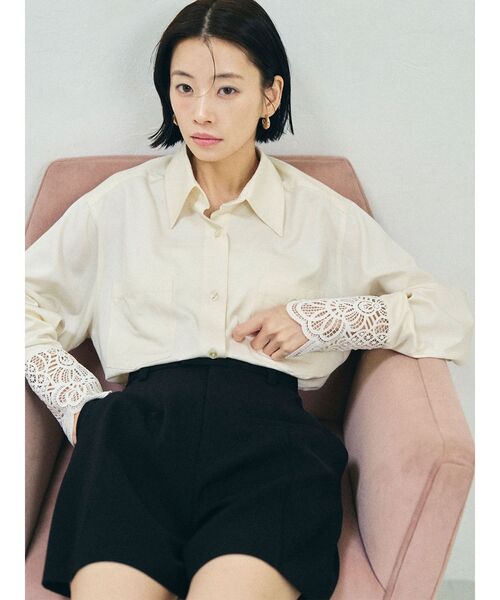 LAGUNAMOON（ラグナムーン） ブラウス シャツ レースカフスシャツ