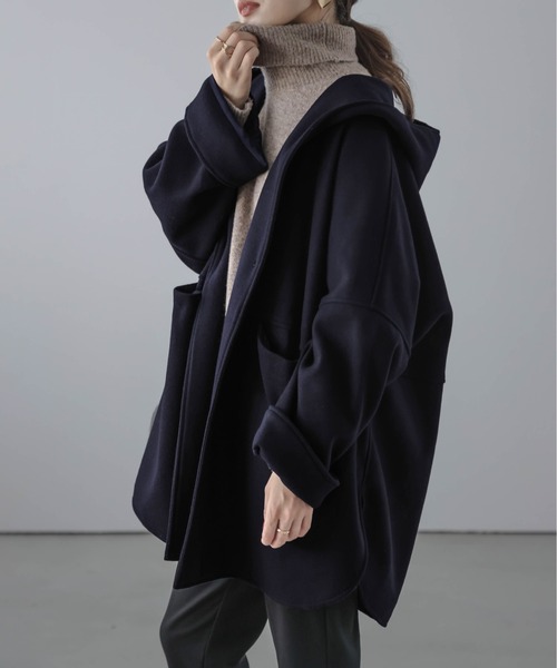 ポンチョ フード付きポンチョコート レディース : ZOZOTOWN Yahoo!店