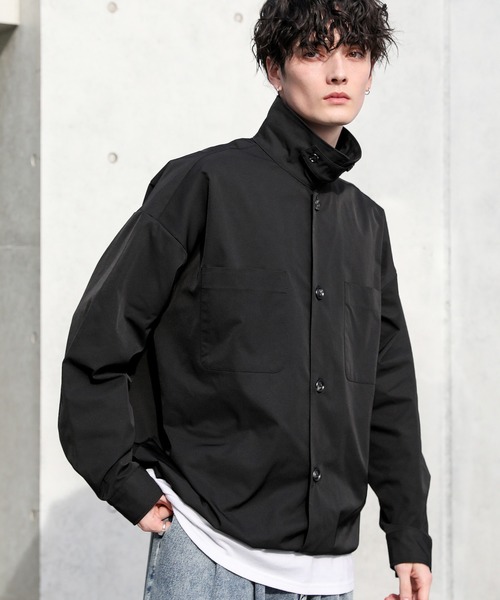 ASTRONOMY コート ジャケット 2wayハイネック仕様ダブルポケットシャツ