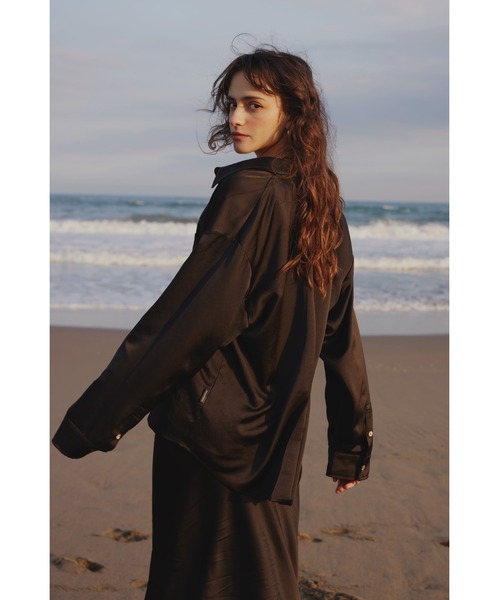 ALEXIA STAM（アリシアスタン） ブラウス シャツ Satin Shirt /サテン