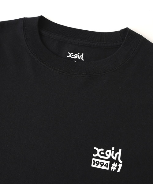 X-girl（エックスガール） tシャツ NUMBER ONE BOX LOGO L/S TEE