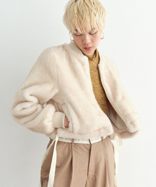 Muel Chic（ミュエルシック） ノーカラーコート コート Rio mink short