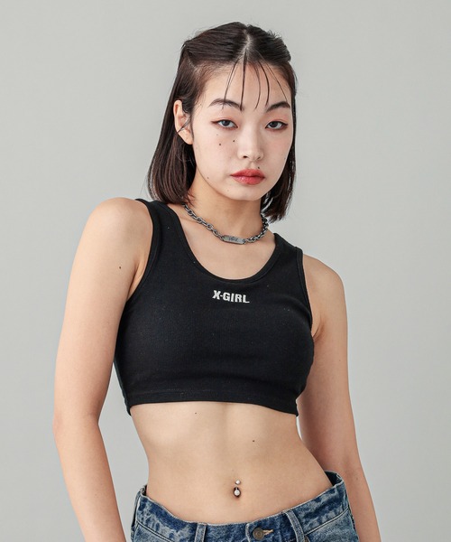X-girl（エックスガール） タンクトップ ノースリーブ BRA TOP