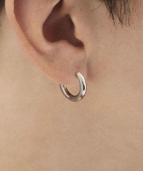 4℃ HOMME+（ヨンドシーオムプラス） ピアス シルバー フープ ピアス