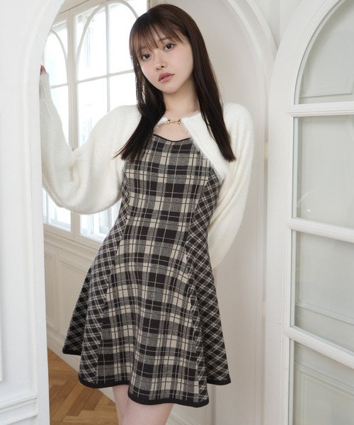 LIP SERVICE（リップサービス） ワンピース フェザーチェック