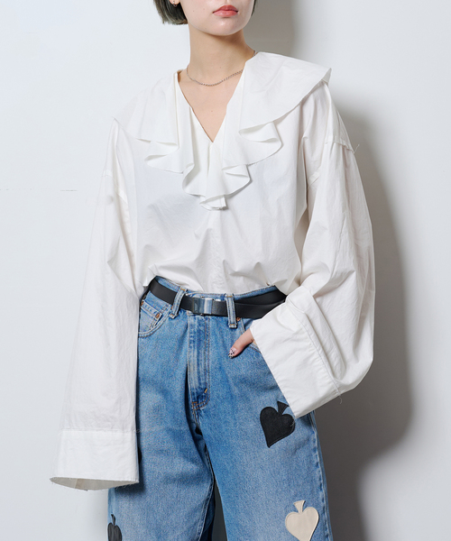 CITYSHOP（シティショップ） ブラウス シャツ FRILL NECK ブラウス