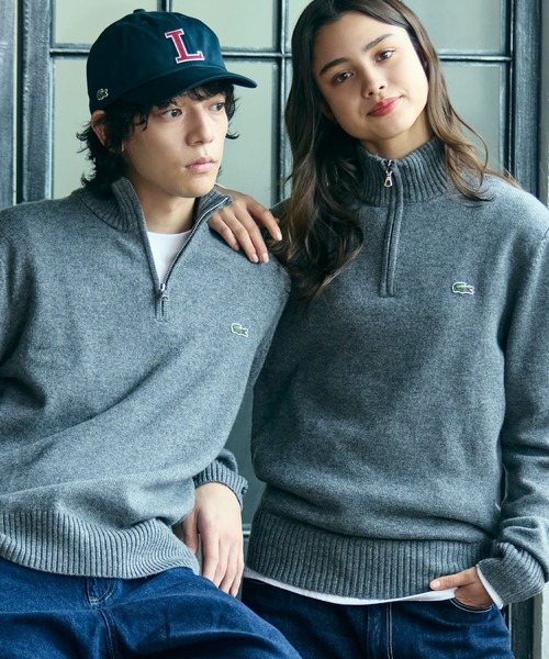 LACOSTE（ラコステ） セーター ニット ハイネックハーフジップ ウール