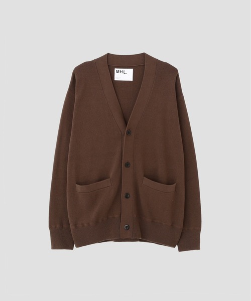 MHL.（エムエイチエル） カーディガン DRY WORN COTTON RIB メンズ