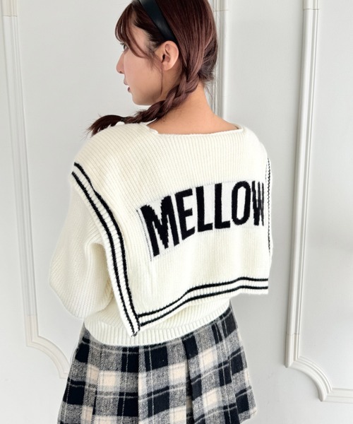 Loueme カーディガン ロゴジャガードセーラーカーディガン レディース