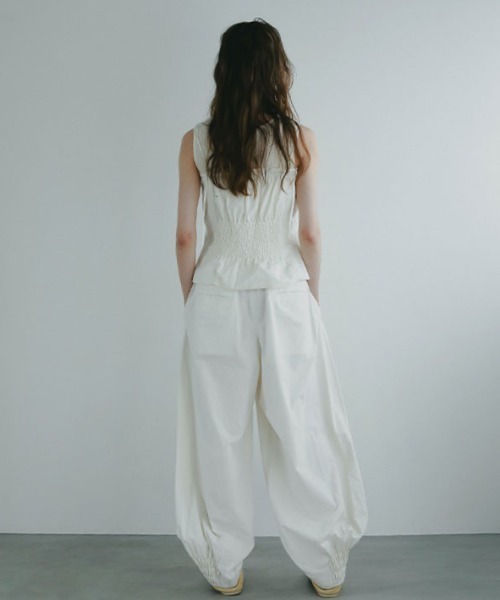 ETRE TOKYO（エトレトウキョウ） キャミソール コットンシルクギャザー