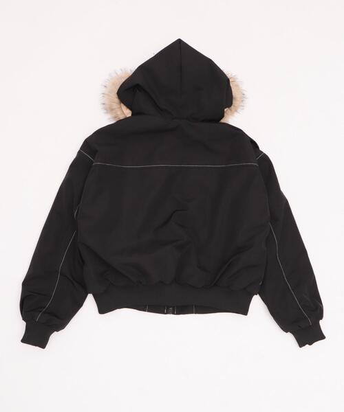 dispark ブルゾン アウター DISPARK/フェイクファーフードボンバー