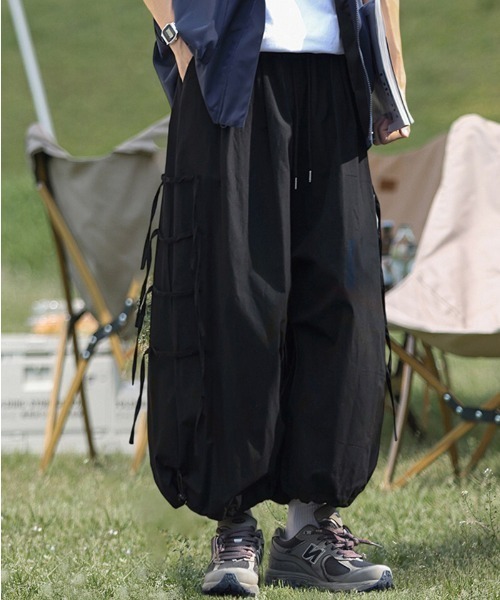 ROOP TOKYO パンツ サイド紐デザインワイドパンツ レディース メンズ
