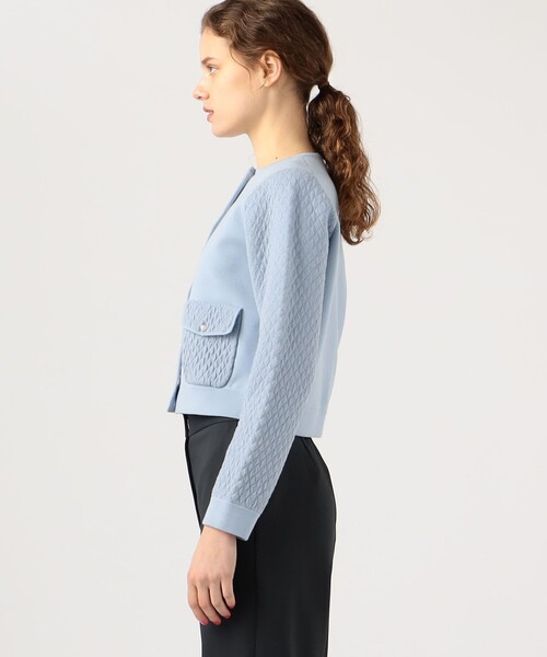 Ballsey（ボールジィ） カーディガン パールキルティングコンビ クルー