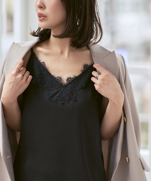 NOBLE（ノーブル） キャミソール 「追加」リバーレーストリミング