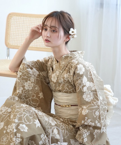 utatane 浴衣 選べる浴衣3点セット オリジナルデザイン 国内染色 美人