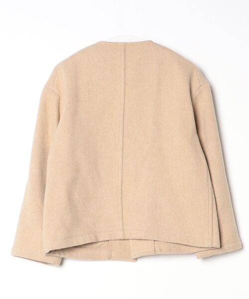 Danton（ダントン） ノーカラージャケット 36 ベージュ レディース