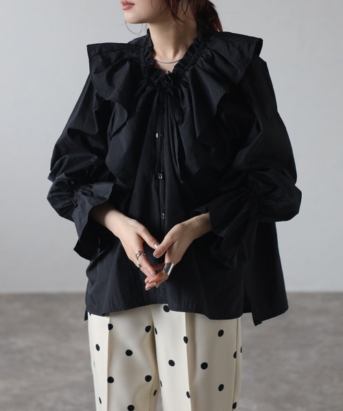 Bonjour Sagan（ボンジュールサガン） ブラウス シャツ ナイロンタフタ