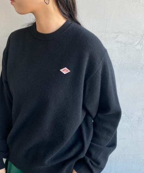 Danton（ダントン） ニット ワンポイントクルーネック プルオーバー