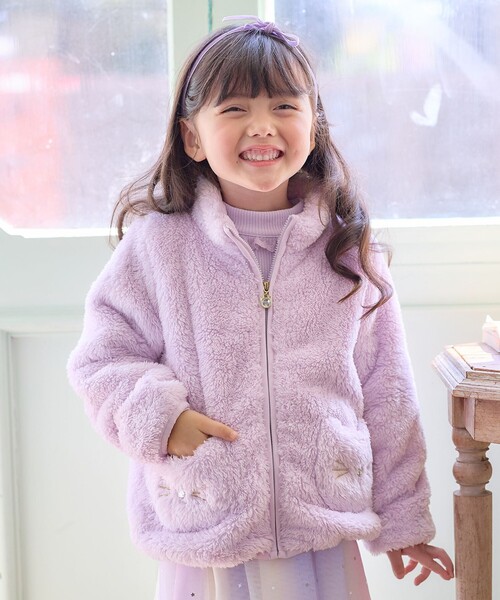 ANY（エニィ） ブルゾン アウター ネコポケットボアブルゾン キッズ