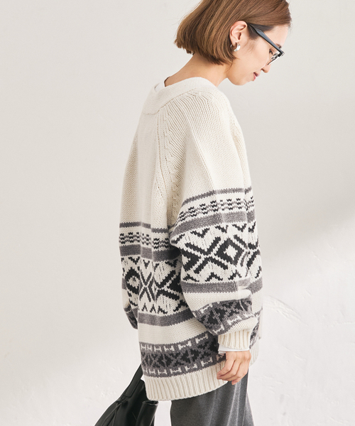 FRAMeWORK（フレームワーク） カーディガン ジャガードカーディガン