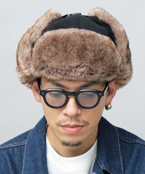 Mr.COVER キャップ 帽子 高密度 フェイクファー × マイクロフリース