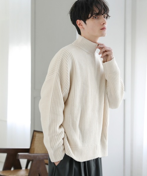 ASTRONOMY セーター ニット ビッグシルエット畦編みショート丈