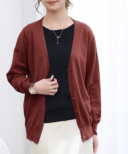 カーディガン Vネックニットカーディガン レディース : ZOZOTOWN Yahoo