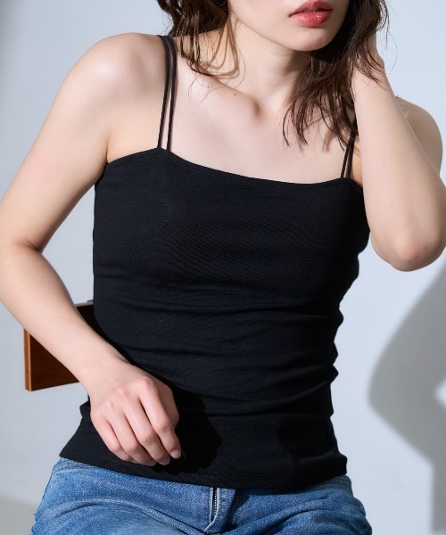 TRIANGLE PALETTE キャミソール カップ付きダブルストラップ