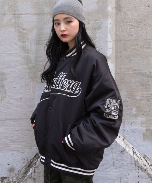 WEGO（ウィゴー） スタジャン WEGO/グラフィックパファースタジャン