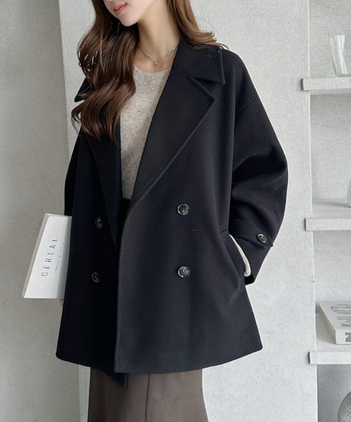 TREOVER ピーコート pコート 「8色展開」活躍期待のウールタッチ