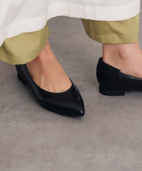 HIMIKO パンプス 「Made in Japan」フラットプレーンパンプス/631316