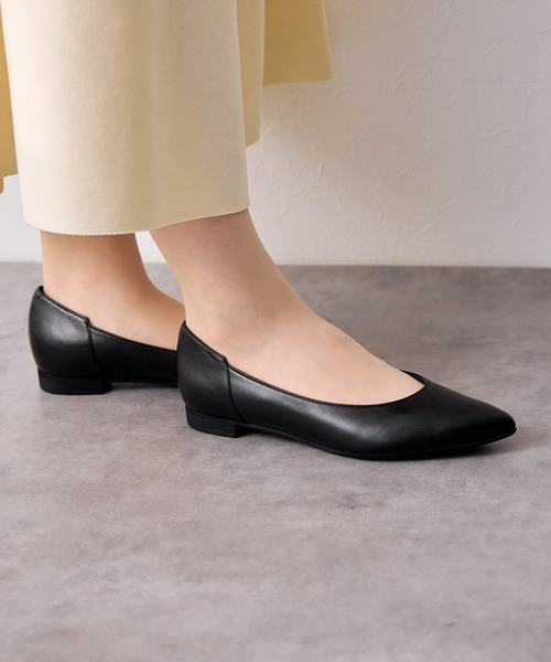 HIMIKO パンプス 「Made in Japan」フラットプレーンパンプス/631316