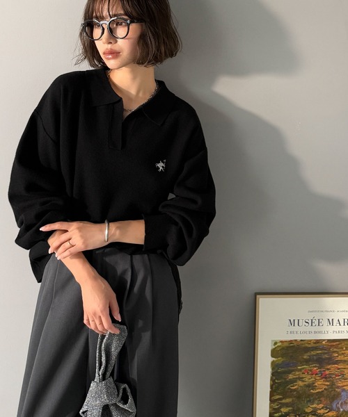 Java ニット セーター 「JaVaジャバコラボ」大人の抜け感をプラス胸