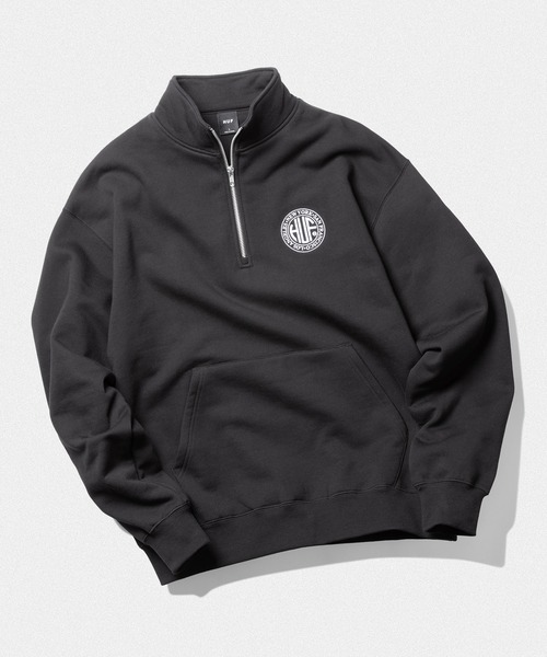 HUF（ハフ） トレーナー スウェット REGIONAL HALF ZIP FLEECE メンズ