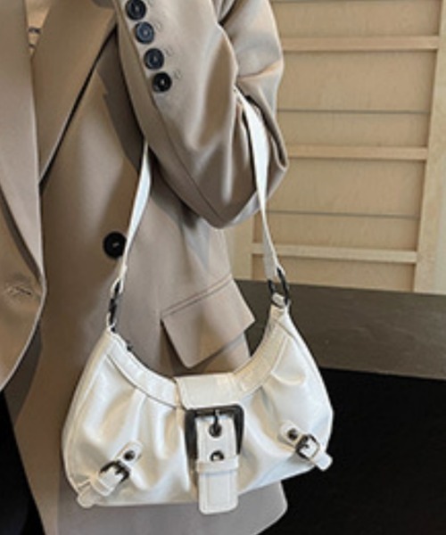 ショルダーバッグ バッグ Y2K オートバイスタイル ベルトデザイン PU