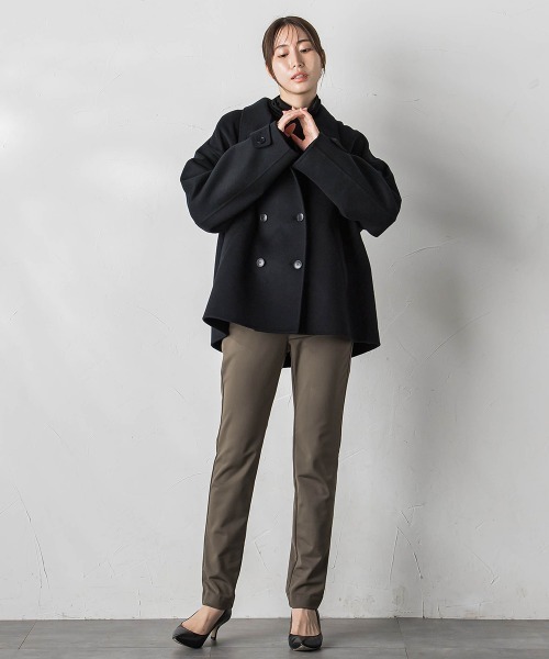 la.f（ラ・エフ） ピーコート pコート 両面シャルムリバーショート