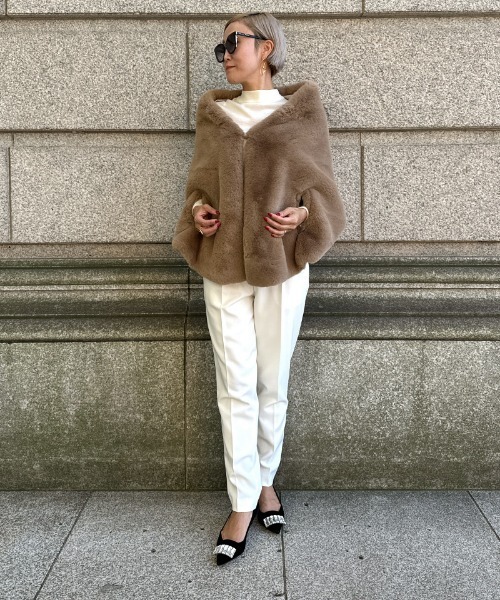 コート アウター リッチボリュームファーケープ レディース : ZOZOTOWN