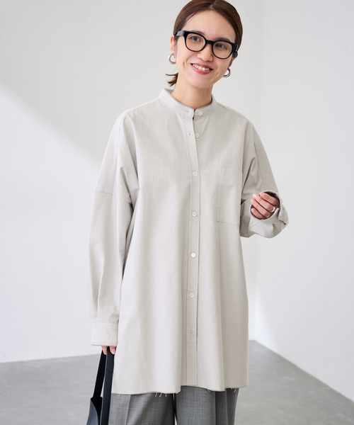 FRAMeWORK（フレームワーク） ブラウス シャツ バンドカラーロング