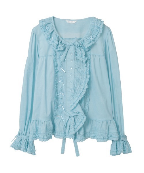 PINK HOUSE（ピンクハウス） ブラウス シャツ ローンフリル使い