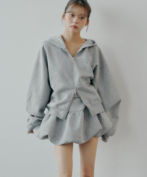 Chico（チコ） スカート 「セットアップ対応」スウェットバルーンミニ