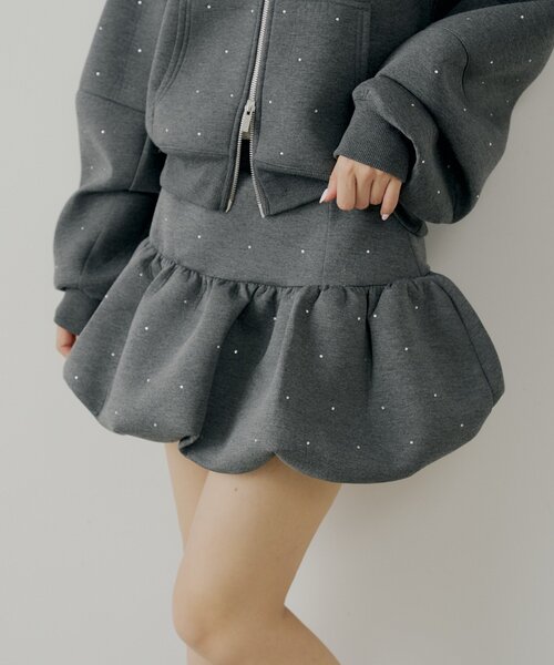 Chico（チコ） スカート 「セットアップ対応」スウェットバルーンミニ