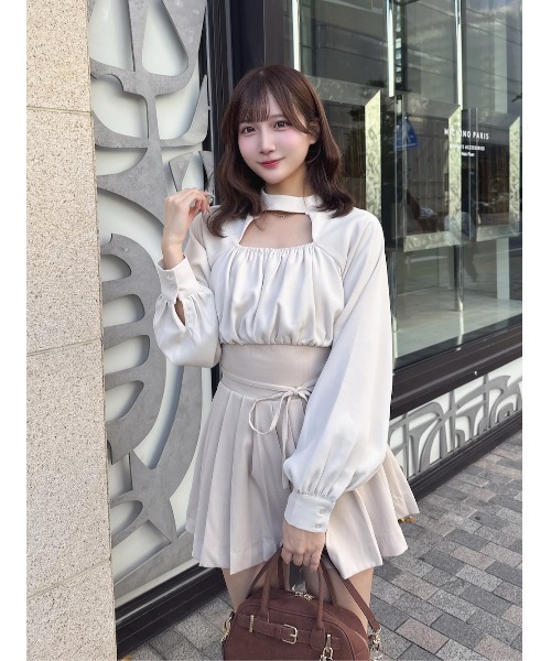 Darich（ダーリッチ） ワンピース ドッキングコルセットプリーツミニ