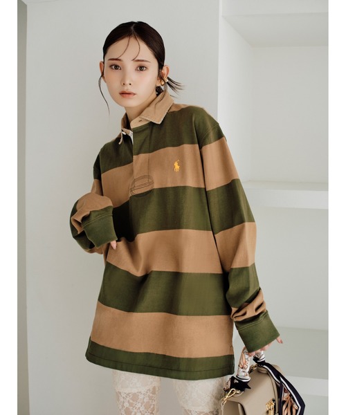 SNIDEL（スナイデル） tシャツ 「POLO RALPH LAUREN」ラグビーシャツ