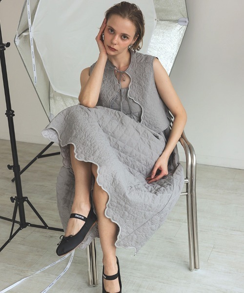 DONOBAN（ドノバン） ワンピース フラワーキルティングワンピース