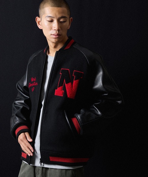 NUMBER (N)INE（ナンバーナイン） スタジャン RAGLAN SLEEVE ZIPPER